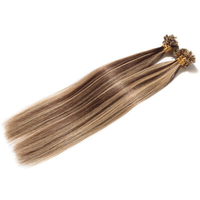 

100 Remy Hair Human Hair Extensions U Tip Nail Tip Keratin Straight Hair