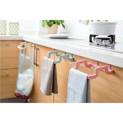 

Newest Mini Portable Plastic Door Garbage Trash Bag Can Rack Holder Kitchen Tool