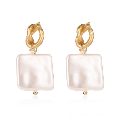 

Vintage Irregular Geometric Pearl Earrings For Women Jewelry Accessories