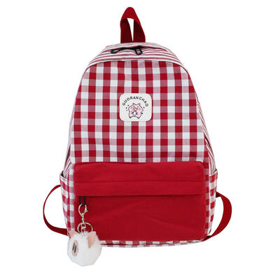 

Han Pissens ins bag school girls campus high school students fresh plaid hundred shoulder backpack