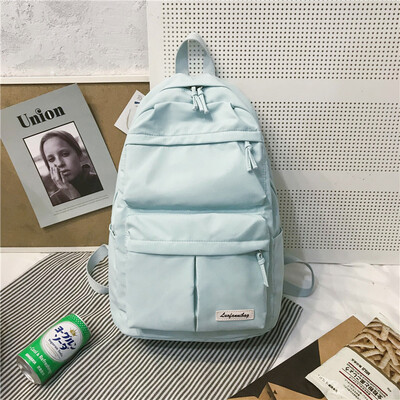

Ins schoolbag female Korean version of high school students simple ancient Gansen double shoulder bag large capacity computer bag