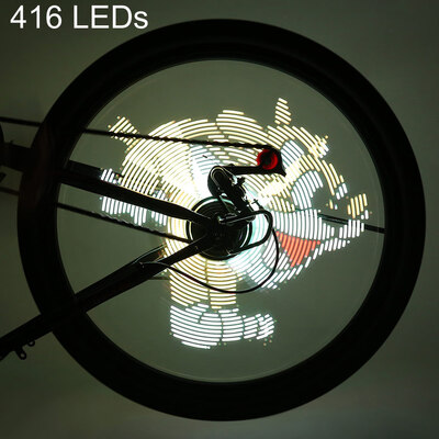 

FT - 801 Pro DIY Cycling Bicycle 416 LEDs Waterproof Colorful Changing Video Gift Pictures Bike Wheel Spoke Light