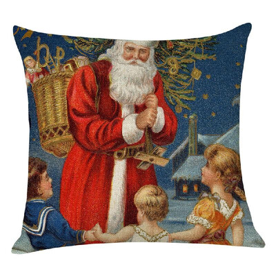 

Christmas Series Cushion Pillow Cover Square Pillowcases Sofa Decoration 18 x 18 Inches