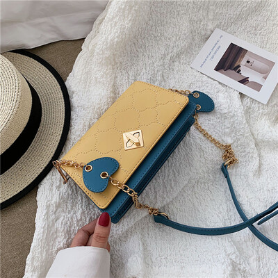

Ins small fresh bag female 2019 new wave Korean version of the fashion hit color wild chain shoulder slung small square bag