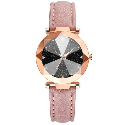 

New ladies PU watch net red star watch casual business belt quartz watch