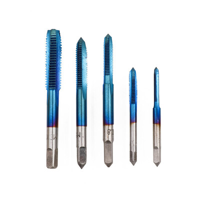 

5 PcsSet HSS M3 M4 M5 M6 M8 Straight Fluted Screw Thread Metric Hand Tap Drill
