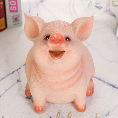 

Toponeto P iggy Bank Resin Craft Coin Bank Money Pig Shaped Box Gifts Toy Box For Kids