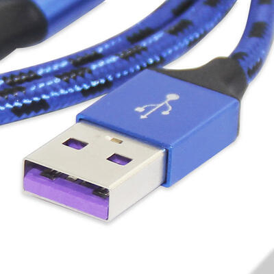

5A Nylon Braided Lengthen USB Charging Cable For Huawei Samsung Type-C Fast Charging Cell Phone Data Cable 12M 1M-1m