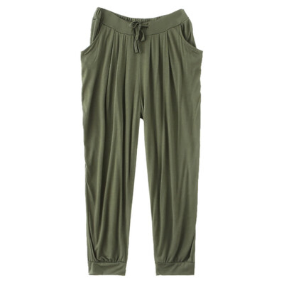 

Women Loose Pants Casual Elastic Harem Pants Capris Female Solid Trousers Summer Pantalones