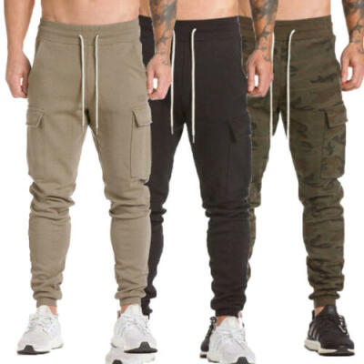 

Mens Slim Fit Tracksuit Sport Gym Skinny Jogging Joggers Sweat Pants Trousers