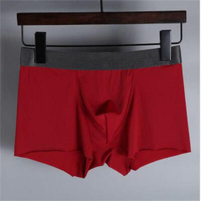

Breathable Seamless 3D Ice Silk Mens Underwear Boxer Brief Shorts Sexy Solid Color Elastic Tight Underpants