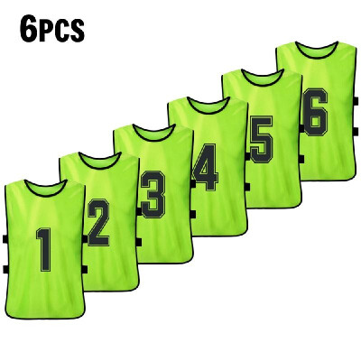 

6 PCS Kids Basketball Pinnies Quick Drying Basketball Jerseys Youth Sports Scrimmage Soccer Team Training Bibs Practice Sports Ve