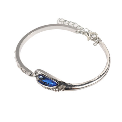 

Hottest Womens Ladies Austrian Crystal Rhinestone Bangle Blue Bracelet
