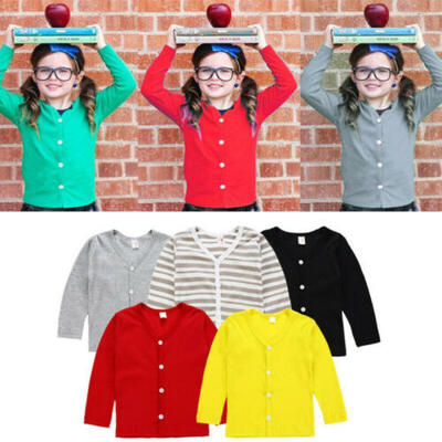 

Toddler Kids Baby Girl multicolor Knitted Sweater Cardigan Coat Top Outwear