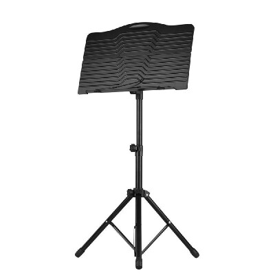 

Folding Portable Sheet Music Stand Shelf Metal Tripod Adjustable Height Black