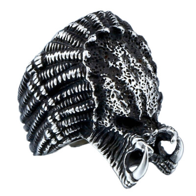 

Punk Vintage Alien Finger For Men Gothic Style Movie Ring Stainless Steel Jewelry Gothic Style Movie Punk Biker Ring