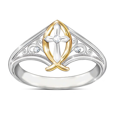 

6 Styles 925 Sterling Silver Cross Diamond Love Heart Ring Love And The Faith You Hold In Your Heart