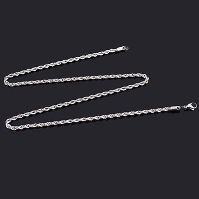 

Womens Mens 925 Sterling Silver Twist Chain Necklace Charm Fashion Jewelry