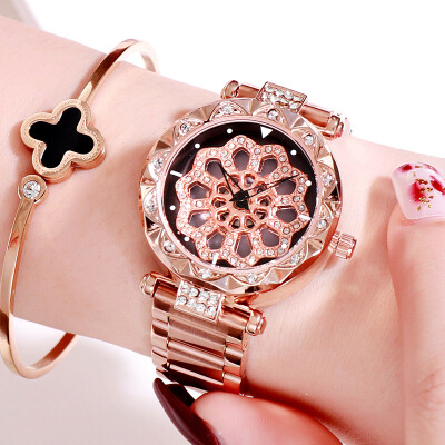 

Waterproof simple female quartz watch when fully drilled