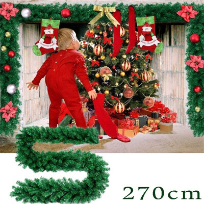 

12pcs 270cm x 25cm Imperial Pine Christmas Garland Decorations Tree Fireplace Green