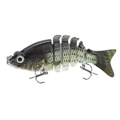 

Lixada 10cm 4" 21g Multi Jointed Fishing Hard Lure Bait Swimbait Life-like with Treble Hooks