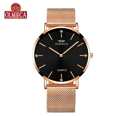 

OLMECA 0839L Women Quartz Watch Stainless Steel Band Fashion Multifunction 3ATM Wristwatch