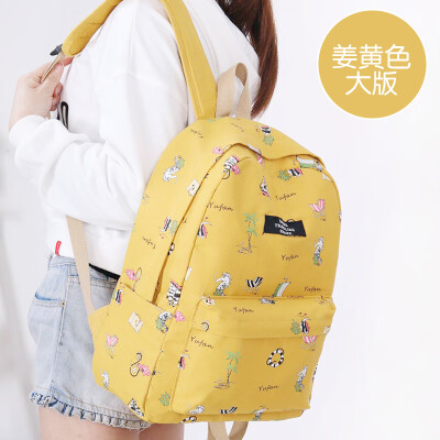 

Canvas bag female junior high school high school Korean Harajuku ulzzang backpack campus small fresh&simple backpack