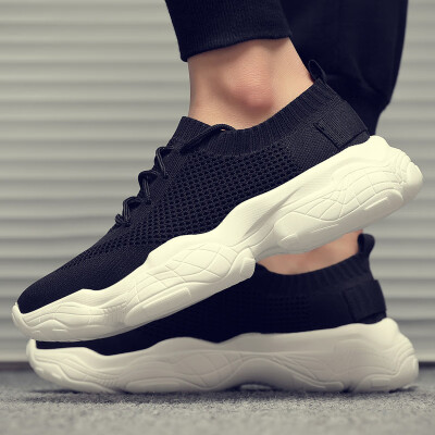 

Mens shoes summer new shoes trend casual running mesh sports shoes Korean version of the tide shoes increased breathable white shoes