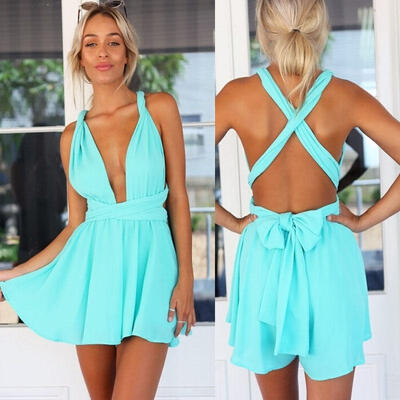 

Women Sexy Celeb Chiffon Playsuit Party Evening Summer Dress Romper Jumpsuit