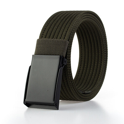 

Trend Nylon Man&Women belt fashion Black Automatic buckle Men belt outdoor casual cowboy pants belt 120cm