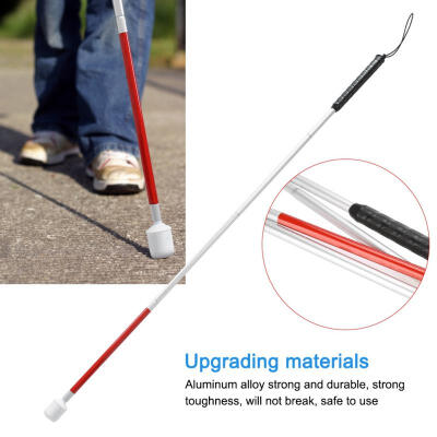 

Greensen Folding Foldable Reflective Cane Crutch Portable Anti-Shock Guide Walking Stick Blind People