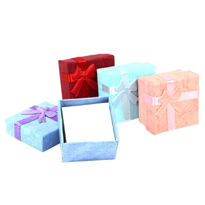 

Creative Earrings Ring Storage Bowknot Box Holder Jewery Display Mini Boxes