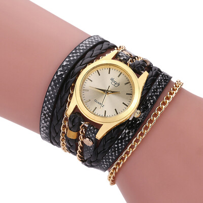 

Fashion Vintage Casual Winding Serpentine Grain Braided Watch Women Quartz Wrist Watch