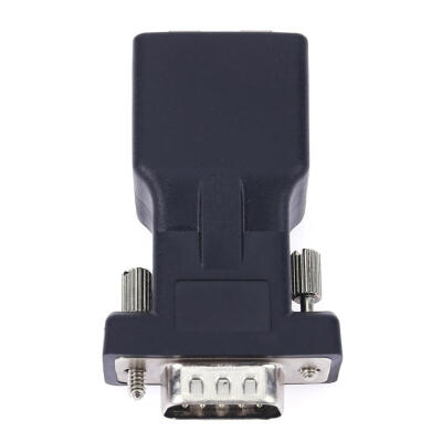 

RS232 DB9 Male to LAN CAT5 CAT6 RJ45 Female Cable Network Extender Adapter