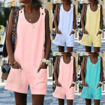 

Women Dungarees Harem Strap Pants Loose Jumpsuit Baggy Trousers Overalls Shorts