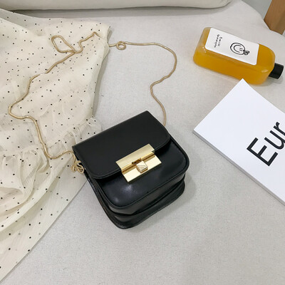 

2019 new chic simple wild chain cosmetic bag female personality mini Messenger bag casual fashion shoulder bag