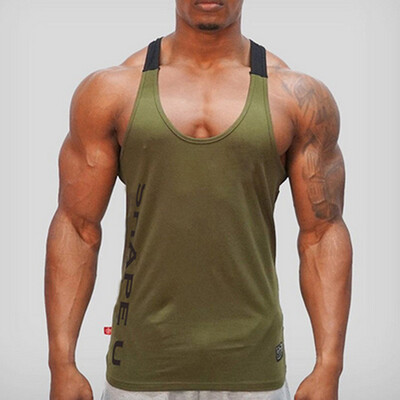 

Gym Men Bodybuilding Tank Top Muscle Stringer Athletic Fittness Shirt Clothes