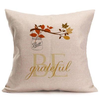 

Tailored Happy Fall Thanksgiving Day Soft Linen Pillow Case Cushion Cover Home Decor