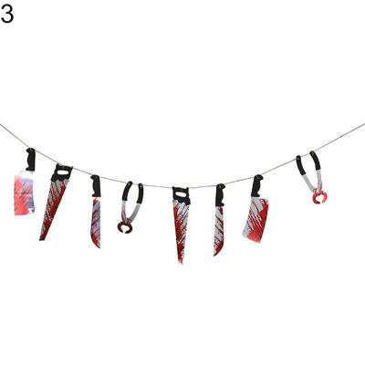 

Horrible Halloween Party Haunted House Hanging Garland Pennant Banner Decoration