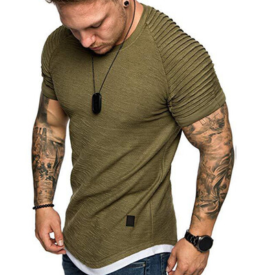 

Fashion Men Short Sleeve Tee Casual Hooded Hoodie Summer T-Shirt Top -2XL