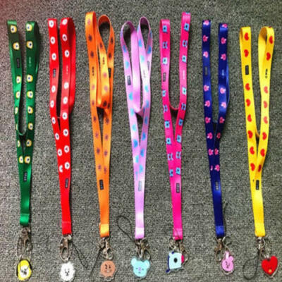 

Kpop BTS BT21 TATA COOKY MANG RJ Long Neck Strap Lanyard Keychain Card Holder CN