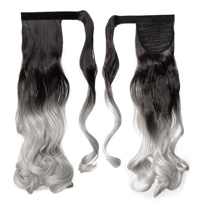 

Long Straight Ponytail Extension Wrap Around Synthetic Hair Extensions One Piece Hairpiece Pony Tail Extension for Women