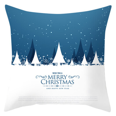 

〖Follure〗Christmas Series Home Decor Polyester Peach Skin Pillow Case 18x18in