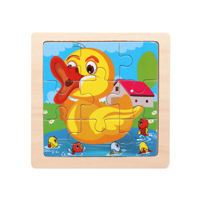 

Gobestart Wooden Kids 16 Piece Jigsaw Toys Education And Learning Puzzles Toys