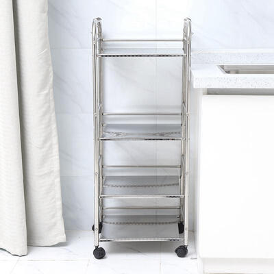 

Greensen 4-Tier Stainless Steel Shelving Rack Cart Unit Kitchen Storage Shelf