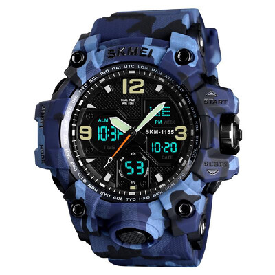

SKMEI 1155B Quartz Digital Electronic Men Watch Fashion Casual Outdoor Sports Male Wristwatch Dual Time Date Week Chrono Alarm 5AT