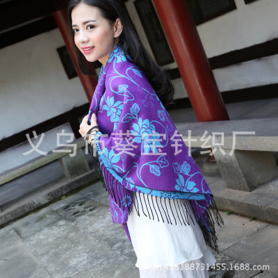 

New Peony ethnic style square scarf ladies air conditioning shawl scarf autumn&winter bohemian scarf square