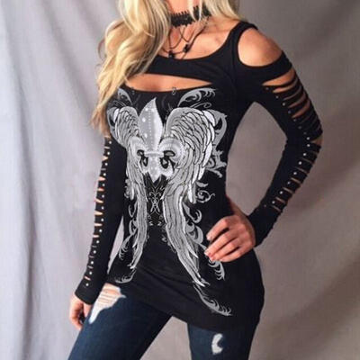 

Fashion Women Ladies Slim Casual Floral Printed Long Sleeve Shirt Tops Blouse