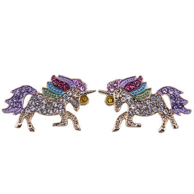 

Little Princess Rainbow Unicorn Pendant Girl Ladies Fashion Earrings Gift for Women1Pairs