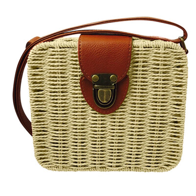

Tailored Womens Fashion Girl Handbags Straw Square Crossbody Gag Wild Shoulder Bag